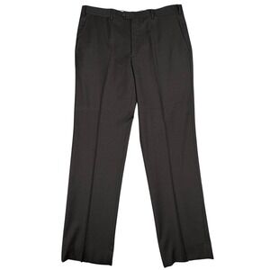 Santorelli Romeo Dress Trousers Pants Mens 38x34 Charcoal Gray Flat Front Italy